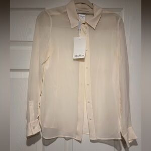 MaxMara Beige Silk Blouse